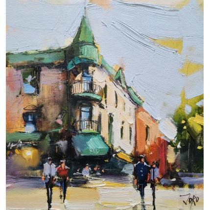 Peinture Café olympico par Joro | Tableau Figuratif Huile Urbain
