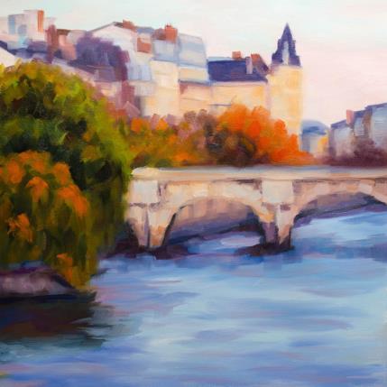 Peinture Ambiance Parisienne  par Eugène Romain | Tableau Figuratif Huile Paysages