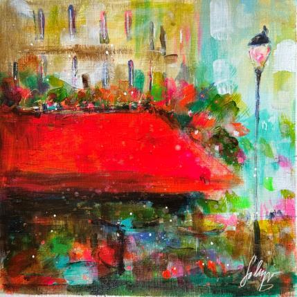 Peinture Café de la Tour par Solveiga | Tableau  Acrylique