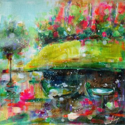 Peinture Café de la Poste par Solveiga | Tableau  Acrylique