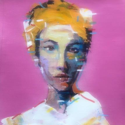 Peinture Visage rose par Yavru Irfan | Tableau Figuratif Huile