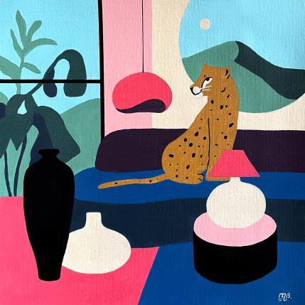 Painting Embrace of Light by Birsak Mariah | Painting Naive art Acrylic Animals, Still-life, Urban