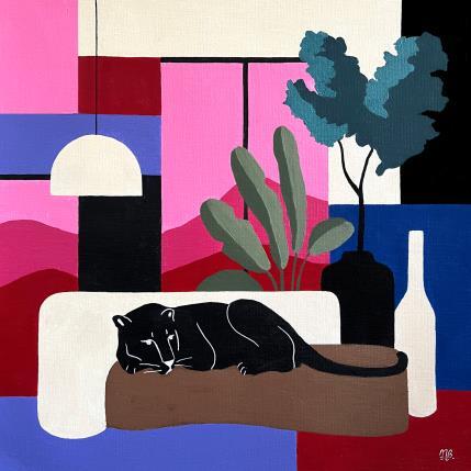 Peinture Whispers of Twilight par Birsak Mariah | Tableau Art naïf Acrylique Animaux, Natures mortes, Urbain