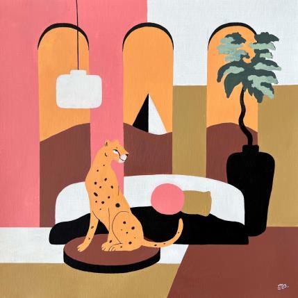 Peinture First Breath of Dawn par Birsak Mariah | Tableau Art naïf Acrylique Animaux, Natures mortes, Urbain