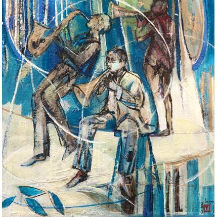 Peinture All that's blues par Machi | Tableau Figuratif Huile