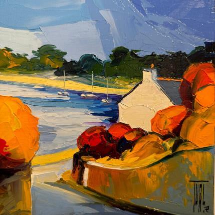 Peinture Village au bord de mer par Tual Pierrick | Tableau