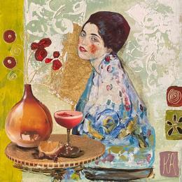 Peinture Taste  par Romanelli Karine | Tableau Figuratif Acrylique, Collage Portraits, Scènes de vie