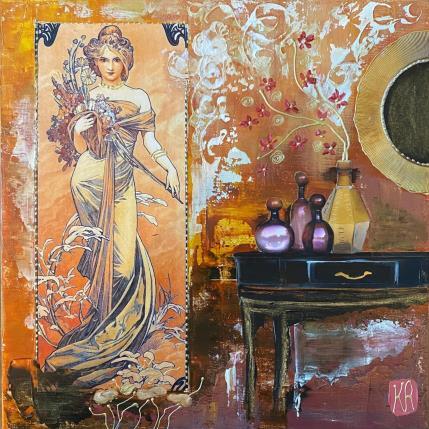 Painting Chiara  by Romanelli Karine | Painting Figurative Acrylic, Gluing, Paper, Pastel, Posca Life style