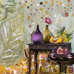 Painting Berlingots  by Romanelli Karine | Painting Figurative Acrylic, Gluing, Paper, Pastel, Posca Still-life