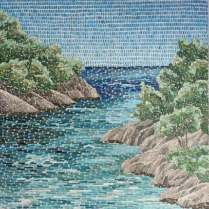 Peinture Calanques de Marseille  par Dmitrieva Daria | Tableau Impressionnisme Acrylique Marine, Nature, Paysages