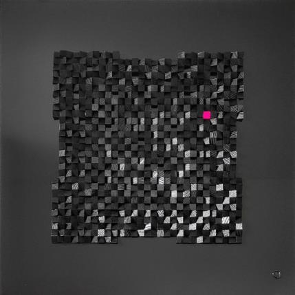 Peinture Le Bonbon  par Bauquel Véronique | Tableau Abstrait Acrylique, Bois, Collage Minimaliste