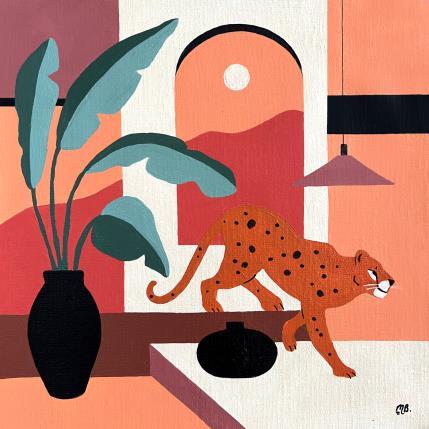 Peinture Stealthy Steps par Birsak Mariah | Tableau Art naïf Acrylique Animaux, Natures mortes, Urbain