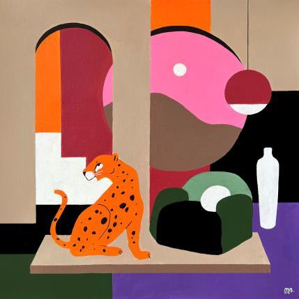 Peinture Between worlds par Birsak Mariah | Tableau Art naïf Acrylique Animaux, Natures mortes, Urbain