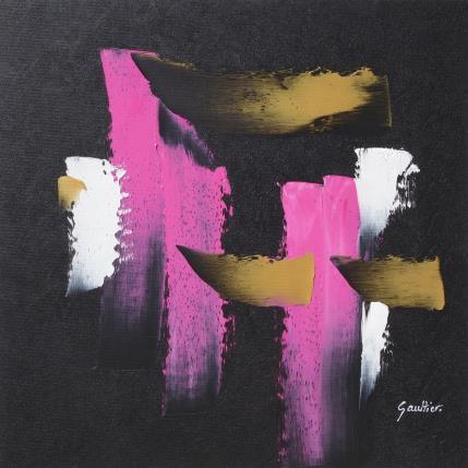 Peinture Au bout de la nuit par Gaultier Dominique | Tableau Abstrait Huile Minimaliste, Paysages