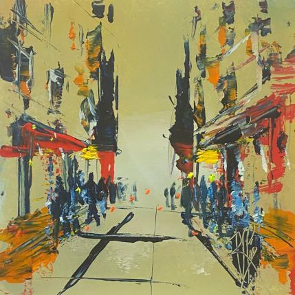 Painting En ville by Raffin Christian | Painting Figurative Oil Life style