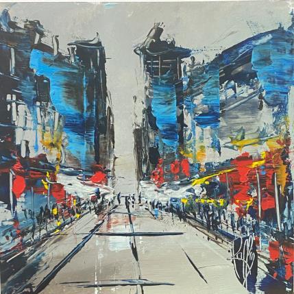 Peinture Grand boulevard par Raffin Christian | Tableau Figuratif Huile Urbain