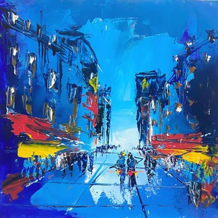 Painting Balade en Ville by Raffin Christian | Painting Figurative Oil Urban