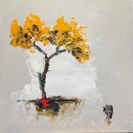 Painting Bien-être by Raffin Christian | Painting Figurative Oil Landscapes