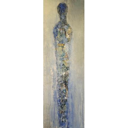 Peinture Douceur Lavande par Rocco Sophie | Tableau Art Singulier Acrylique, Collage, Sable