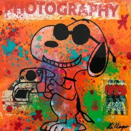 Peinture Snoopy pola par Kikayou | Tableau Pop-art Acrylique, Collage, Graffiti Icones Pop