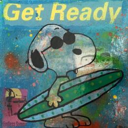 Painting Snoopy surfing by Kikayou | Painting Pop-art Acrylic, Gluing, Graffiti Pop icons