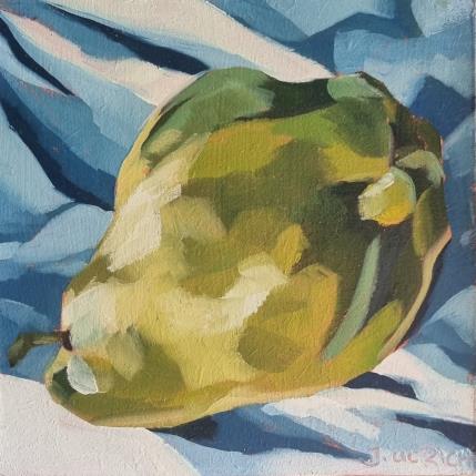 Peinture pear and blue no. 1 par Ulrich Julia | Tableau Figuratif Huile