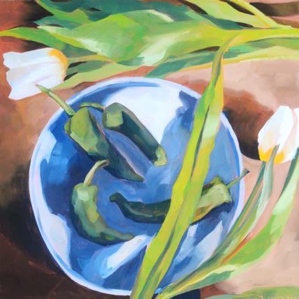 Peinture spicy tulips par Ulrich Julia | Tableau Figuratif Huile