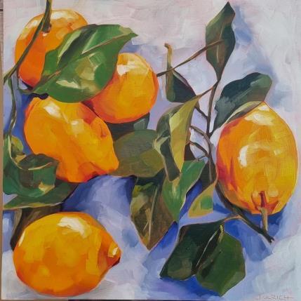 Peinture yellow and green par Ulrich Julia | Tableau Figuratif Bois, Huile Natures mortes
