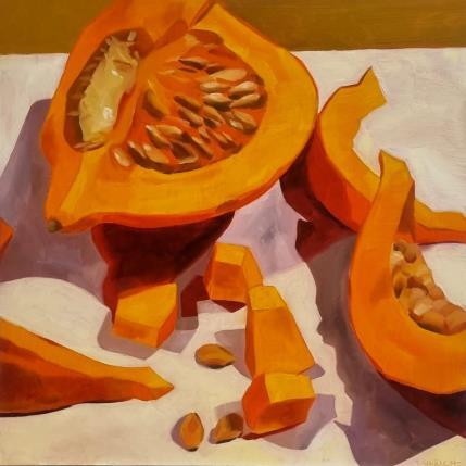 Peinture pumpkin massacre par Ulrich Julia | Tableau Figuratif Huile Natures mortes