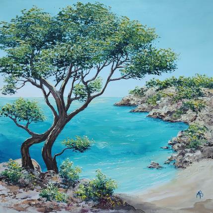 Peinture La crique par Blandin Magali | Tableau Figuratif Huile Paysages