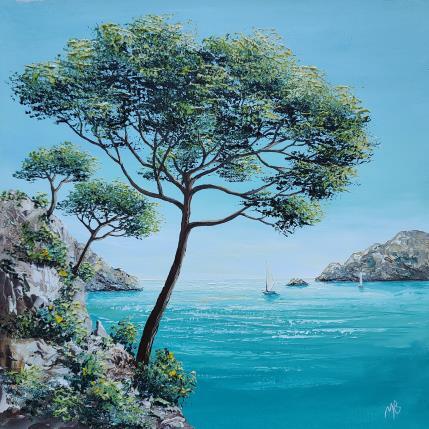 Peinture Dans les calanques par Blandin Magali | Tableau Figuratif Huile Paysages