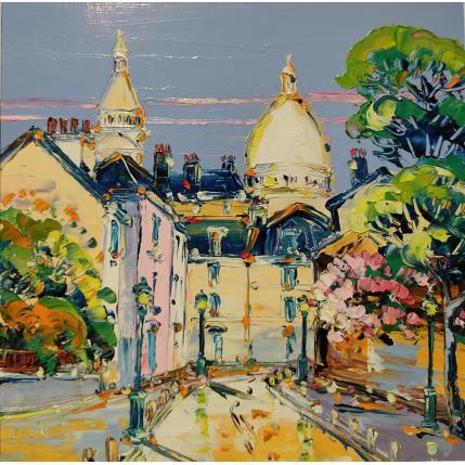 Painting Autour du Sacré Cœur by Corbière Liisa | Painting Figurative Oil Landscapes