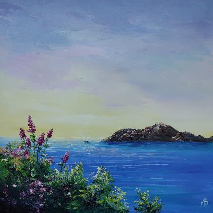 Peinture Sérénité au large par Blandin Magali | Tableau Figuratif Huile Paysages