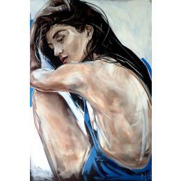 Peinture Patience par Mü | Tableau Figuratif Acrylique Portraits, Scènes de vie