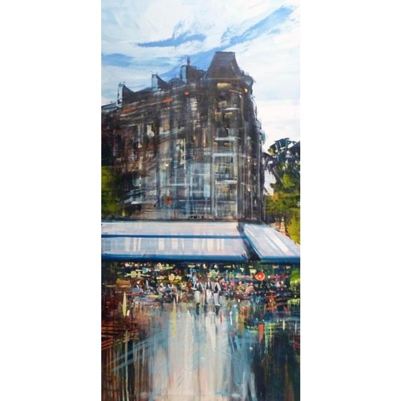 Peinture L'heure du Malibu par Frédéric Thiery | Tableau Figuratif Acrylique