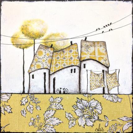 Peinture Doux matin  par Blais Delphine | Tableau Figuratif Acrylique, Collage Paysages