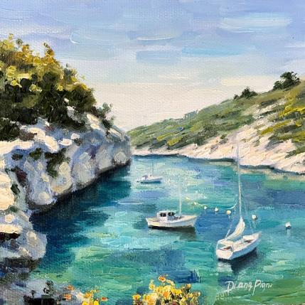 Peinture Calanques in Marseille par Pigni Diana | Tableau Figuratif Huile Marine, Paysages