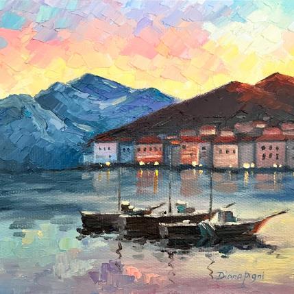 Peinture An Evening on the Lake par Pigni Diana | Tableau Figuratif Huile Marine, Paysages