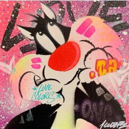 Painting Sylvestre by Kedarone | Painting Pop-art Acrylic, Graffiti Pop icons