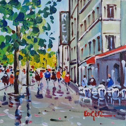 Peinture  BOULEVARD POISSONNIERE A PARIS par Euger | Tableau Figuratif Acrylique Scènes de vie, Société, Urbain
