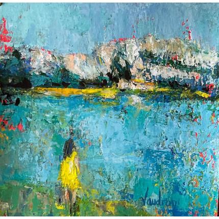 Peinture Au bord de la durance par Vaudron | Tableau Figuratif