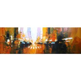 Peinture Cars NYC par Castan Daniel | Tableau Figuratif Huile