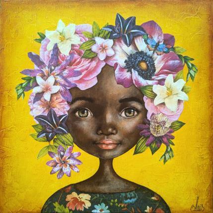 Peinture Malia par Blais Delphine | Tableau Figuratif Acrylique, Collage Portraits