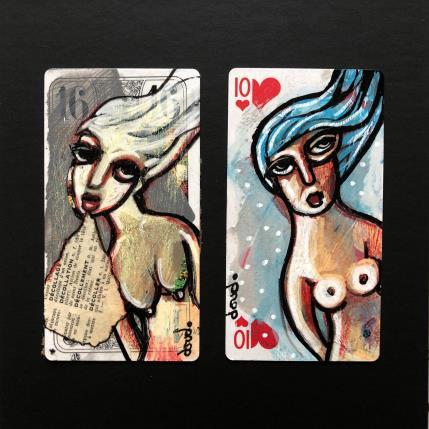 Peinture Les lois de la gravité par Doudoudidon | Tableau Art Singulier Acrylique Nu, Scènes de vie