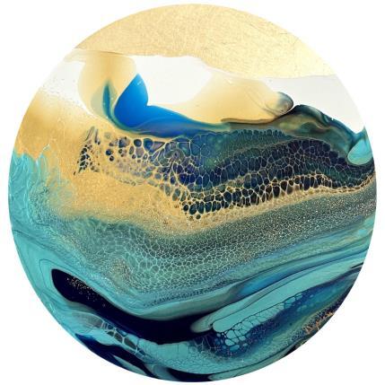 Peinture 1357 Profondeur marine par Depaire Silvia | Tableau Abstrait Acrylique Marine, Minimaliste, Paysages