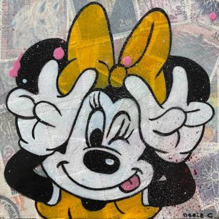 Peinture F1  Minnie espiègle par Marie G.  | Tableau Pop-art Acrylique, Bois, Collage Icones Pop