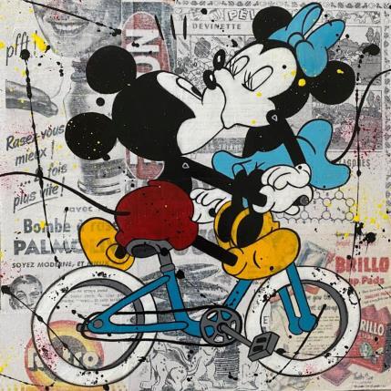 Peinture F4  Balade romantique par Marie G.  | Tableau Pop-art Acrylique, Bois, Collage Icones Pop