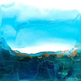 Painting 1655 POÉSIE MARINE by Depaire Silvia | Painting Abstract Acrylic, Gluing, Ink Landscapes, Marine, Minimalist