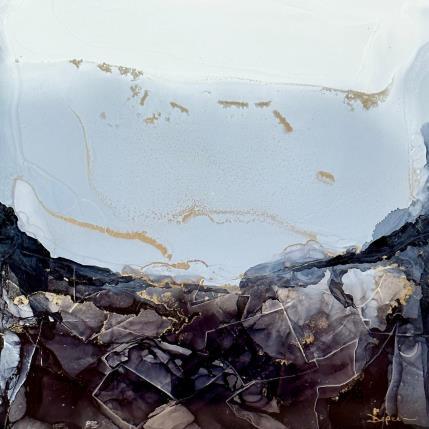 Pintura 1255 POÉSIE MINÉRALE por Depaire Silvia | Pintura Abstract Acrylic, Gluing, Ink Black & White, Minimalist, Nature, Pop icons