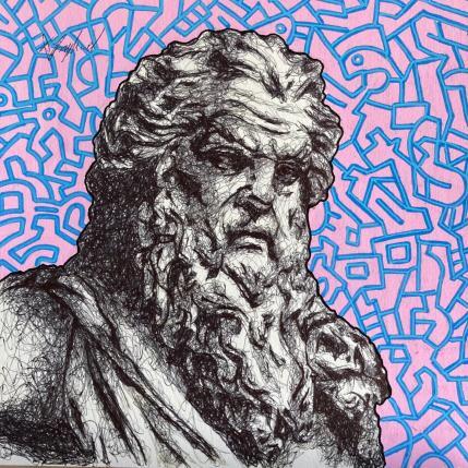 Peinture Homme aux formes abstraites  par André Raphaël | Tableau Figuratif Acrylique Portraits, Scènes de vie, Urbain